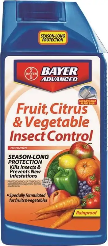 Bayer Advanced Fruit, Citrus & Vegetable Insect Control concentrate packaging example