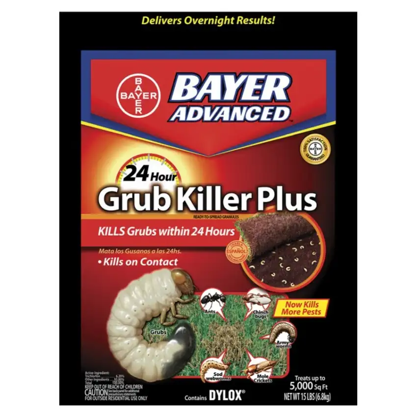 Bayer Advanced 24 Hour Grub Killer Plus, legacy 15 lb package example