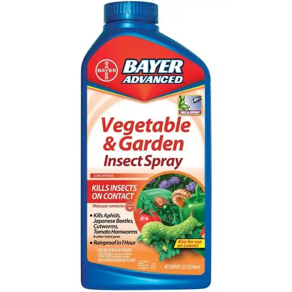 Bayer Advanced Vegetable & Garden Insect Spray, 32 fl oz concentrate packaging example